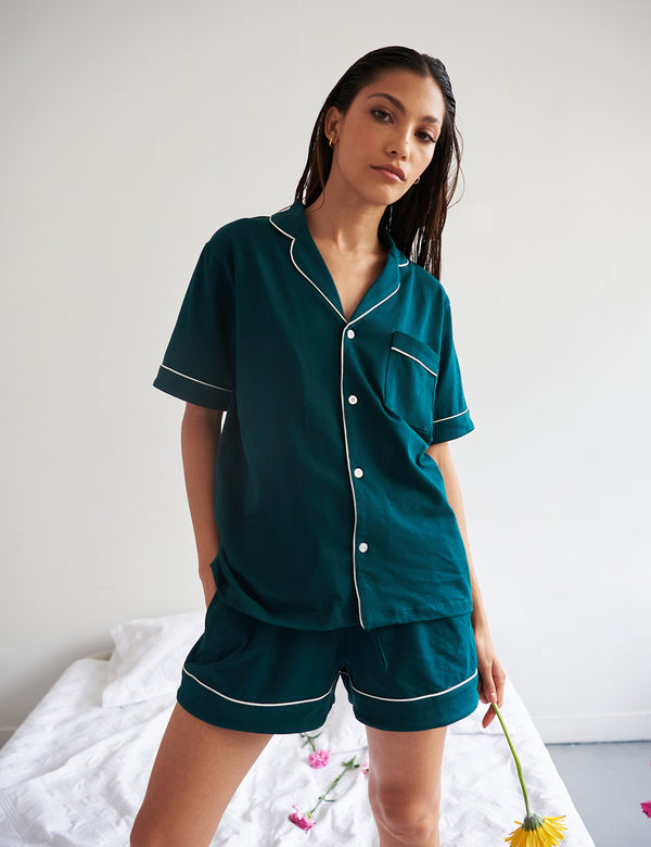Verde algodón short