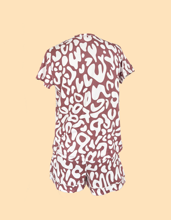 Animal Print Terracota short