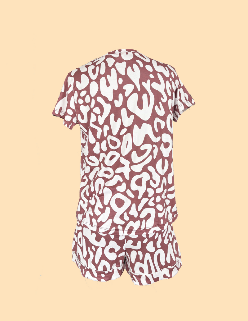 Animal Print Terracota short