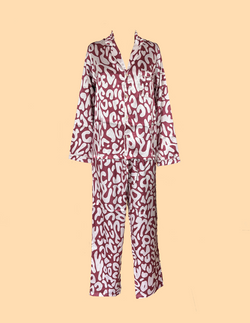 Animal print satín