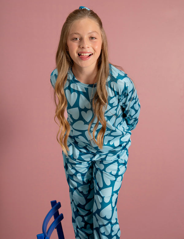 Corazones azules niña