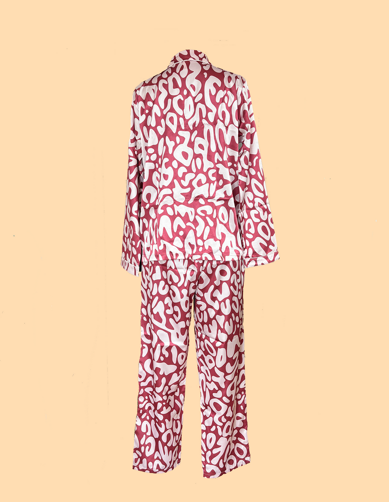 Animal print satín